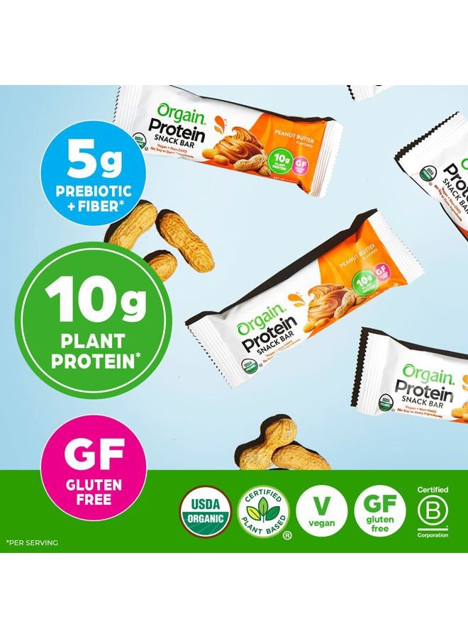 Orgain Organic Vegan Protein Bars, Peanut Butter - 10g Plant Based Protein, Gluten Free Snack Bar, Low Sugar, Dairy Free, Soy Free, Lactose Free, Non GMO, 1.41 Oz (12 Count) - Image 3