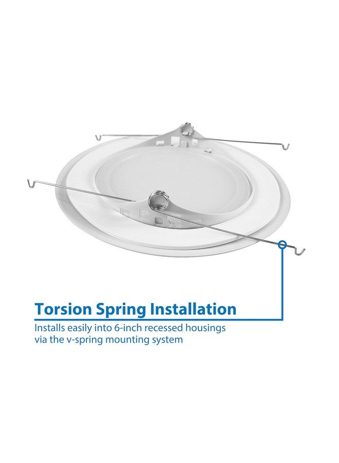 NICOR Lighting 6 inch White Recessed Shower Trim with Albalite Lens (17505) - Image 3