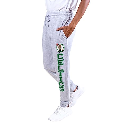 Ultra Game NBA Official Men’s Super Soft Game Day Jogger Sweatpants - Unisex, Boston Celtics, Heather Gray, XX-Large - Image 2