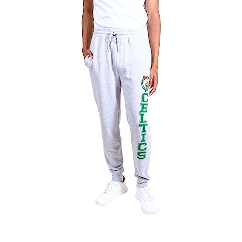 Ultra Game NBA Official Men’s Super Soft Game Day Jogger Sweatpants - Unisex, Boston Celtics, Heather Gray, XX-Large - Image 5