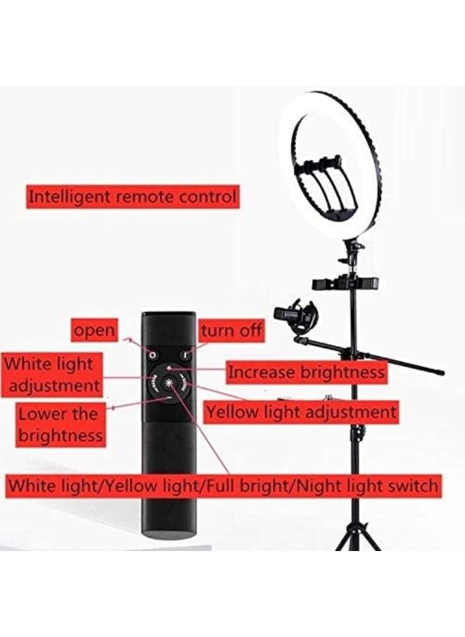 Generic 21-Inch Dual Color LED Ring Light Kit with Adjustable Tripod – Ideal for Photography, Video, Makeup & Streaming  - Image 4