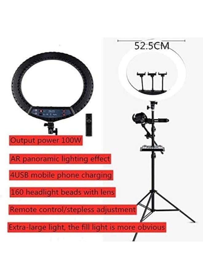 Generic 21-Inch Dual Color LED Ring Light Kit with Adjustable Tripod – Ideal for Photography, Video, Makeup & Streaming  - Image 5