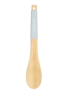 Generic Premium Quality Wooden Cooking and Serving Spoon with Silicone Handle, 27cm - Multicolor  - Image 1