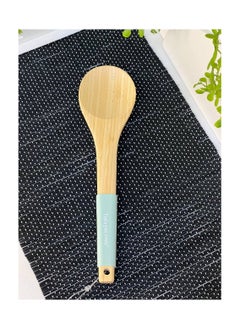 Generic Premium Quality Wooden Cooking and Serving Spoon with Silicone Handle, 27cm - Multicolor  - Image 4