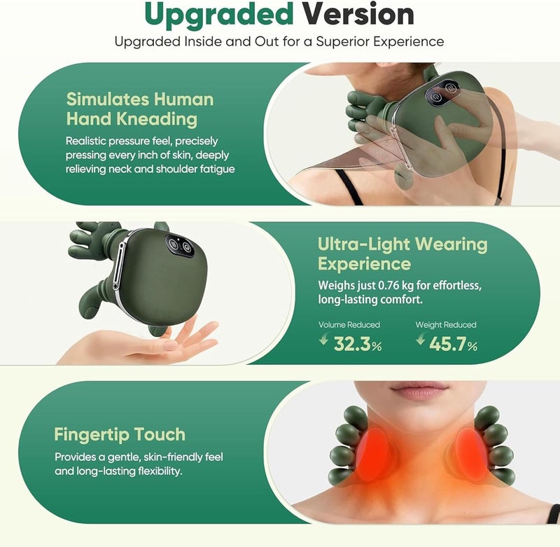 Heated Neck and Shoulder Massager with Ergonomic Hand-Like Design - Image 5