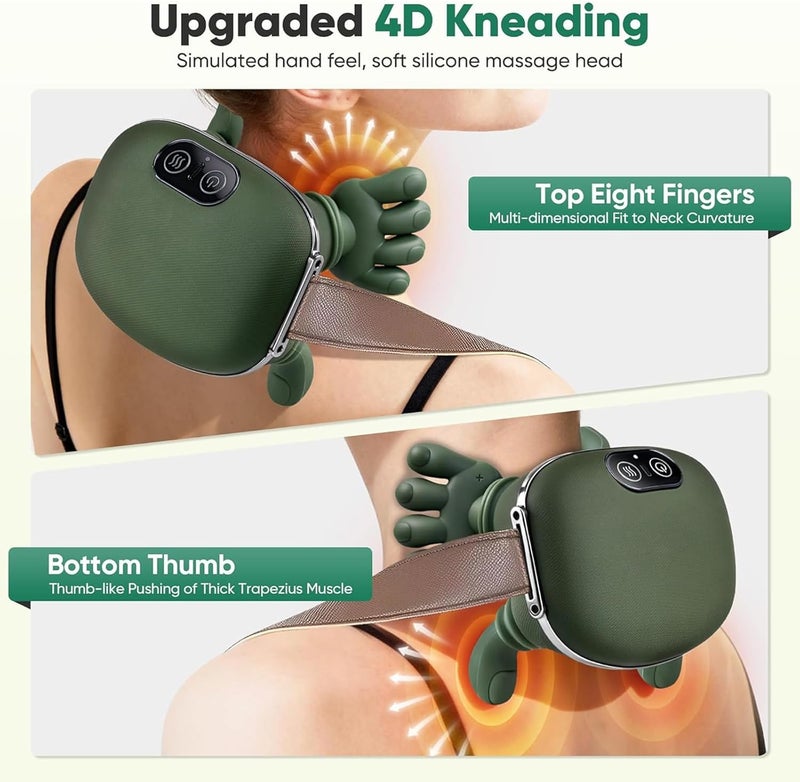 Heated Neck and Shoulder Massager with Ergonomic Hand-Like Design - Image 4