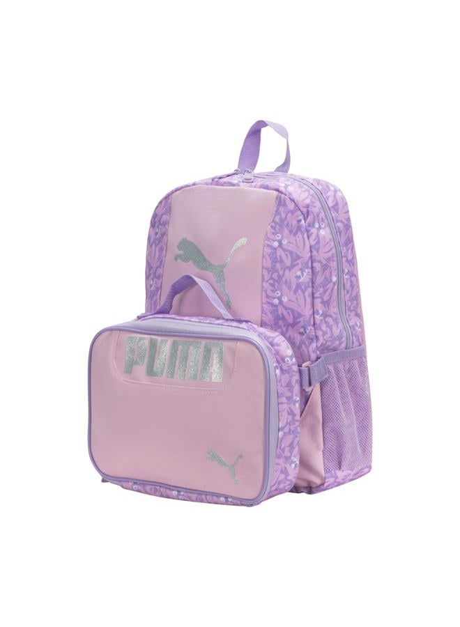 PUMA Girl's Lunch Box Backpack Combo Kid's, Purple/Pink, One Size - Image 2