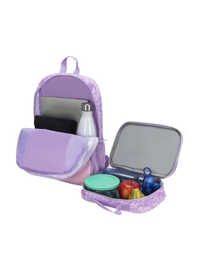 PUMA Girl's Lunch Box Backpack Combo Kid's, Purple/Pink, One Size - Image 4