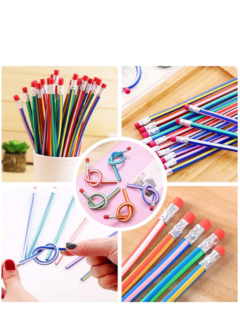 Excefore Soft Flexible Bendy Pencils 20 Pcs Colourful Magic Novelty Pencil for Kids  - Image 5