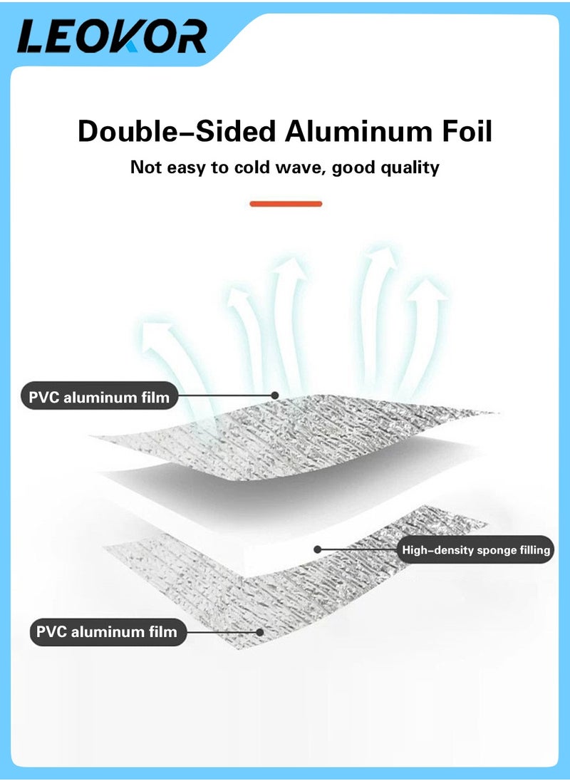 1.5*2M Camping Mat,Picnic Blanket,Double-Sided Moisture-Proof Aluminum Foil Mat,Waterproof MatWarm Camping Mat,Suitable for Outdoor,Open Air,Camping