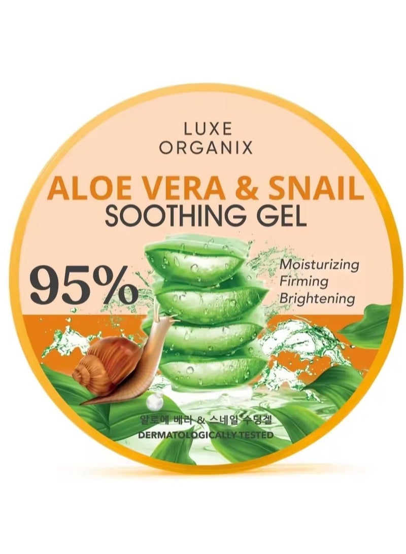 LUXE ORGANIX Luxe Organix Aloe Vera & Snail Soothing Gel 300ml - Image 1