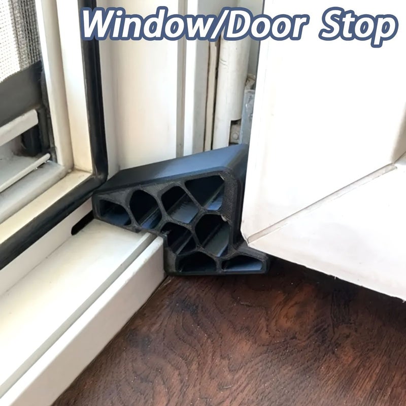 4 Pcs White Plastic Door and Window Stopper Set Anti Collision Bumper Strip Track Lock - Image 4
