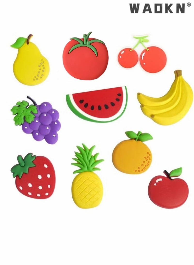 دبليو أيه أو كي أن 10 قطع مجموعة مغناطيس الثلاجة ، لطيف الكرتون الفواكه الإبداعية لينة السبورة البيضاء المغناطيسية ، مكتب إشعار رسالة للأطفال نشاط المطبخ المنزلي اكسسوارات الديكور هدايا تذكارية للسفر - Image 1
