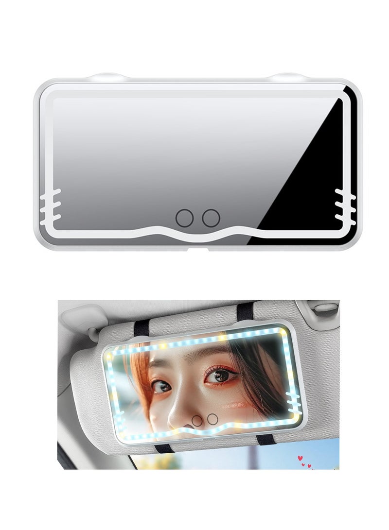 1 سيارة حاجب شمس [ لد ] مستحضر تجميل مرآة - Image 1