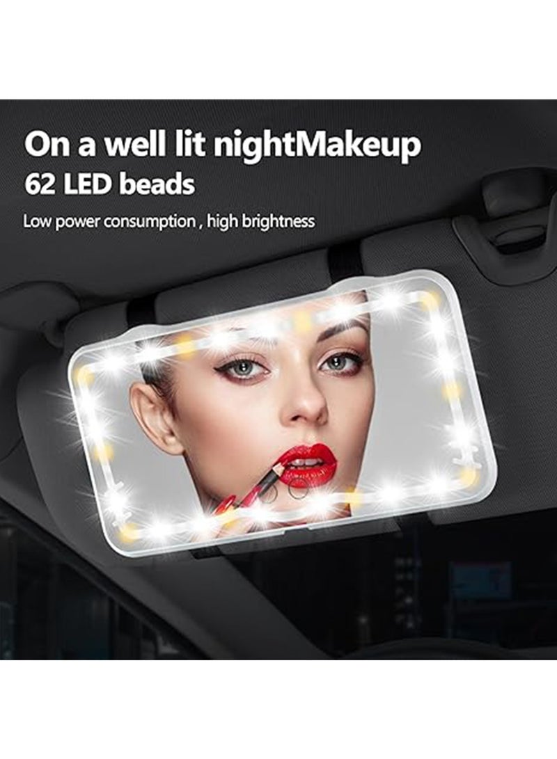 1 سيارة حاجب شمس [ لد ] مستحضر تجميل مرآة - Image 4