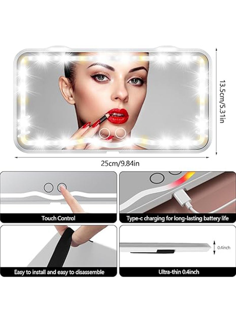 1 سيارة حاجب شمس [ لد ] مستحضر تجميل مرآة - Image 5