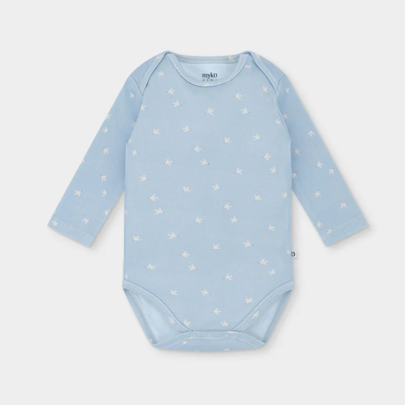 myko kids Panda Long Sleeve Bodysuit