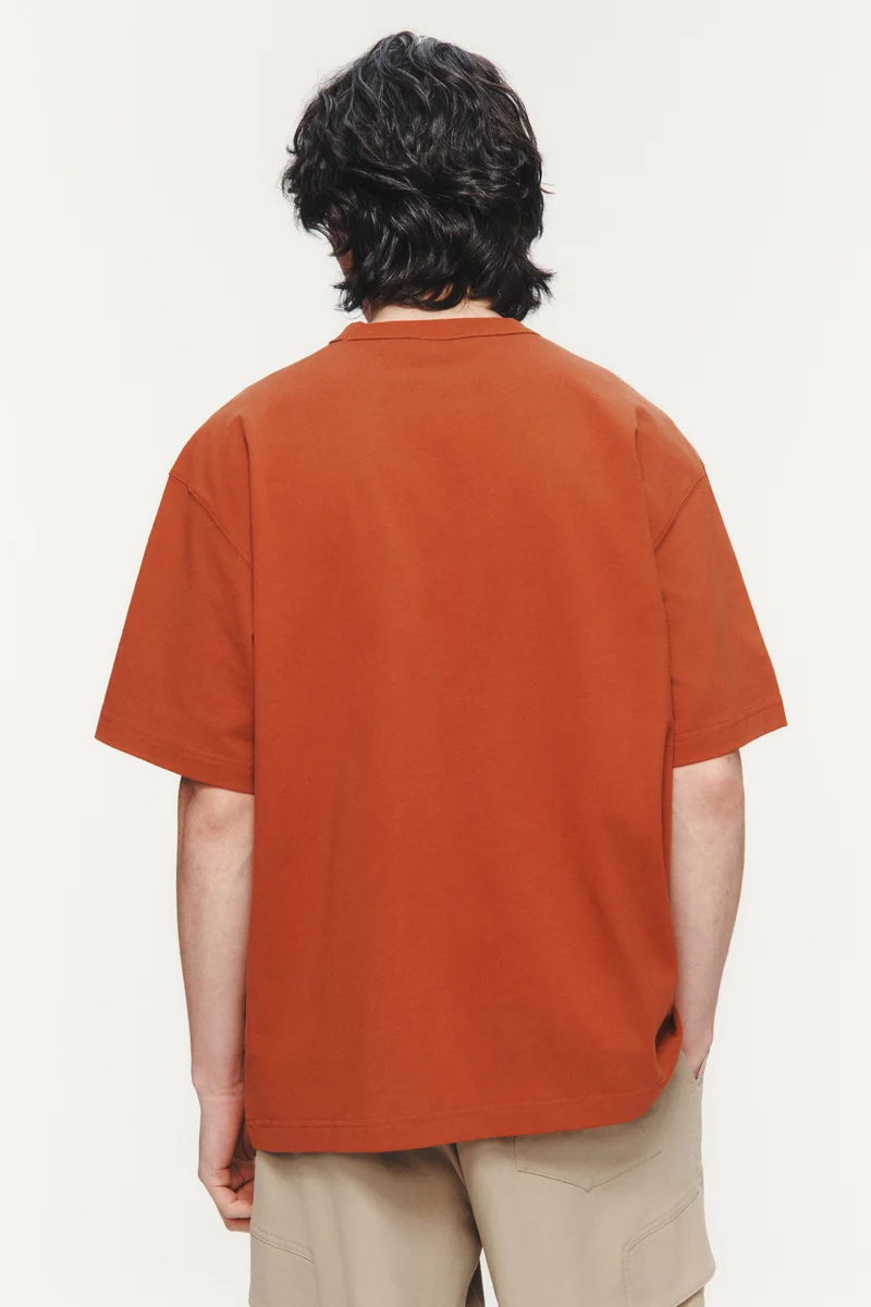 H&M  Loose Fit Printed Cotton T-shirt for Men | Best Price UAE