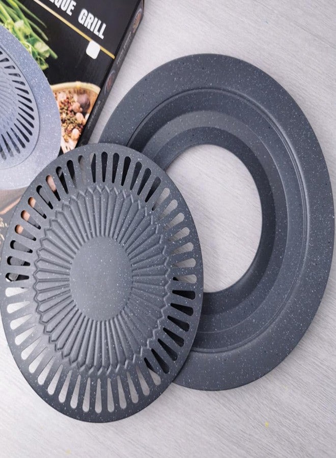 LABRIMP Round Nonstick Baking Pan Creative Double Tiered Enamel Grilling and Roasting Tray for Oven Versatile Bakeware for Barbecue and Home Cooking Roasting Pan for Meats and Vegetables - Image 5