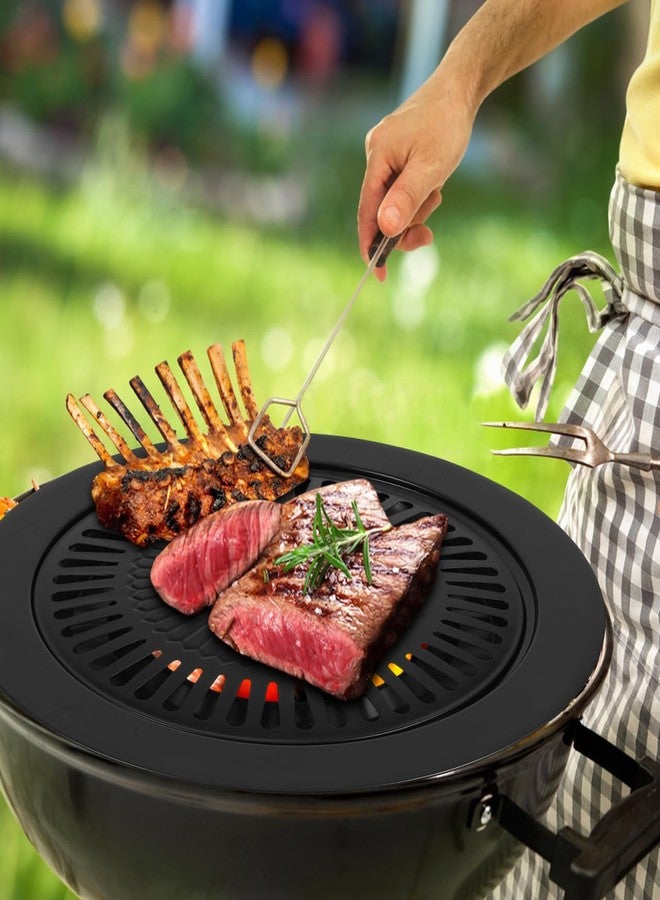 LABRIMP Round Nonstick Baking Pan Creative Double Tiered Enamel Grilling and Roasting Tray for Oven Versatile Bakeware for Barbecue and Home Cooking Roasting Pan for Meats and Vegetables - Image 3