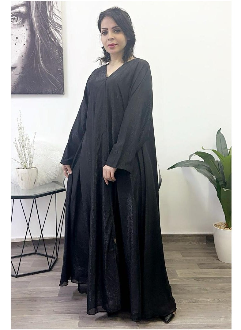 Abaya Shining Jorzet  V-Neck Kuwait Closh Black - pzsku/Z183E7FCB7E86912A2A89Z/45/_/1710676844/d3e99813-df58-4203-b6f0-17423b4ee798