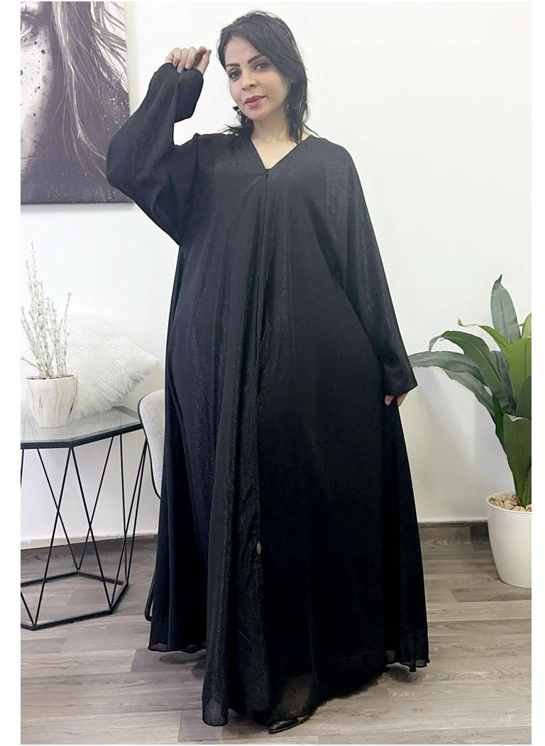 Abaya Shining Jorzet  V-Neck Kuwait Closh Black - pzsku/Z183E7FCB7E86912A2A89Z/45/_/1710676849/7182f7e0-5143-4a13-bebe-9b8488477810