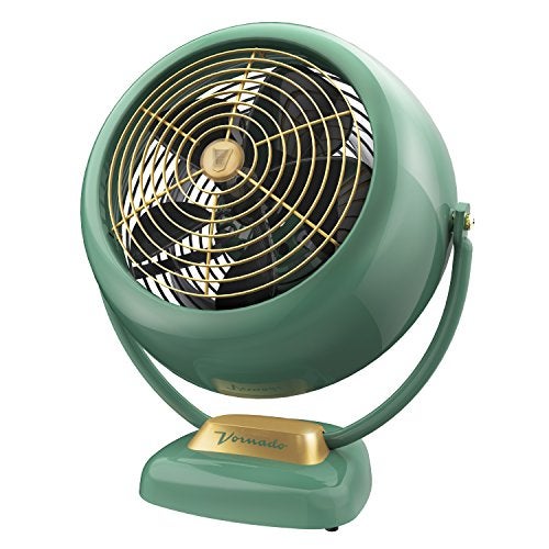 Vornado Vornado VFAN Sr Vintage Fan  Large Retro Metal Air Circulator for Cooling  Dcor  3 Speeds Adjustable Tilt  Green 