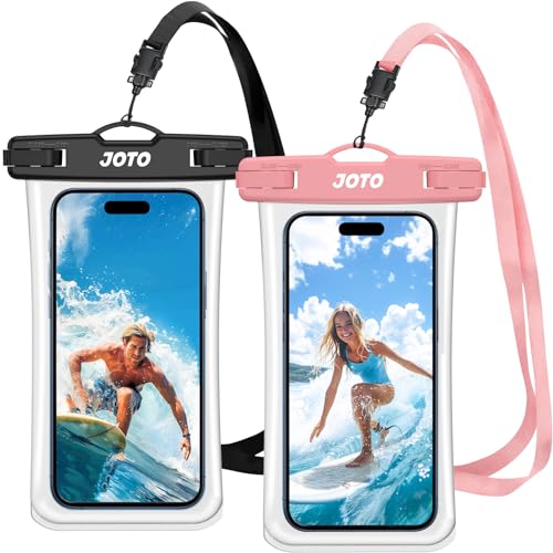 JOTO 2 Pack Waterproof Phone Pouch Case Up to 7", IPX8 Underwater Phone Case Cellphone Dry Bag for iPhone 17/Air 16 15 14 13 12 Pro Max Xs Max XR X 8 7 6S Plus SE/Galaxy S24 S23 S22 S21 -Blackpink - Image 1