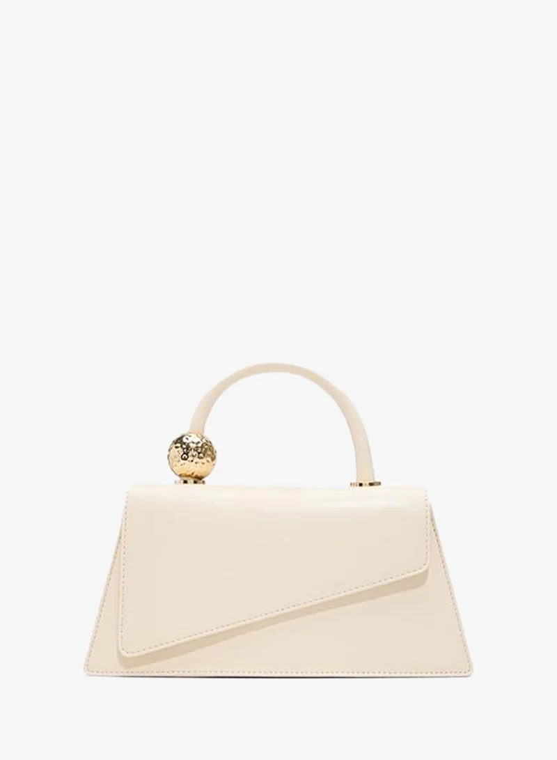 Zarriza Ladies White Top Handle Bag