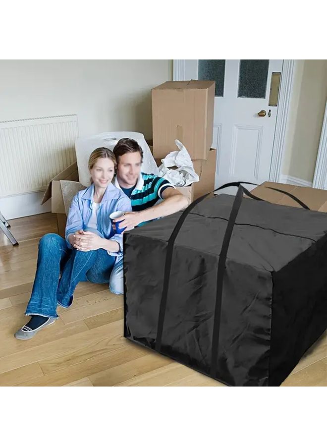 Large Rectangle Black Zipper Storage Organizer for Holiday Decor - Image 2
