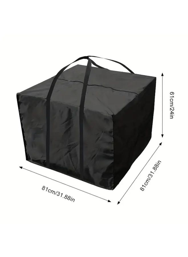 Large Rectangle Black Zipper Storage Organizer for Holiday Decor - Image 3