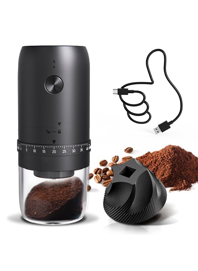 XiuWoo Portable Burr Coffee Grinder – Rechargeable Electric Coffee Grinder with 40 Adjustable Settings, Ceramic Conical Burr, 35g Capacity, Ideal for Espresso, Travel & Office - Image 1