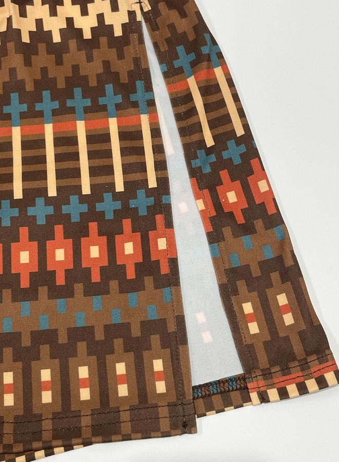 تايك تو تنورة ميدي ضيقة على الجسم بطبعة عرقية - Image 5