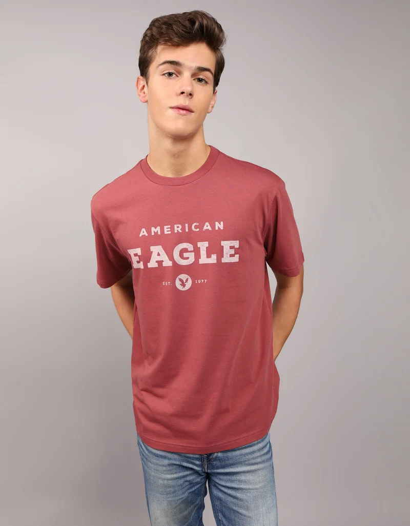 American Eagle Logo Graphic Crew Neck T-Shirt