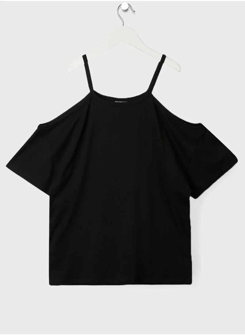 MANGO Youth Cold Shoulder T-Shirt