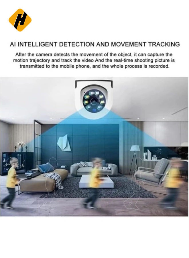 HuHa 2Pcs Light Bulb Security Camera 2.4GHz & 5G WiFi Outdoor, 1080P E27 Light Socket Security Camera, Indoor 360° Home Security Cameras, Full Color Day and Night, Smart Motion Detection  - Image 4