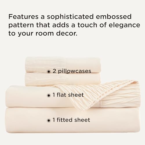 Bedsure Full Size Bed Sheets - 4 Pieces Soft Full Sheet Set - Breathable & Cooling - Hotel Luxury - Easy Care Polyester Microfiber Bedding for Women, Men, Beige - Image 2