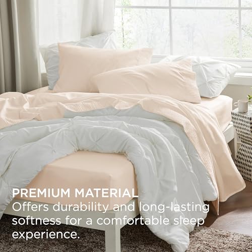 Bedsure Full Size Bed Sheets - 4 Pieces Soft Full Sheet Set - Breathable & Cooling - Hotel Luxury - Easy Care Polyester Microfiber Bedding for Women, Men, Beige - Image 5