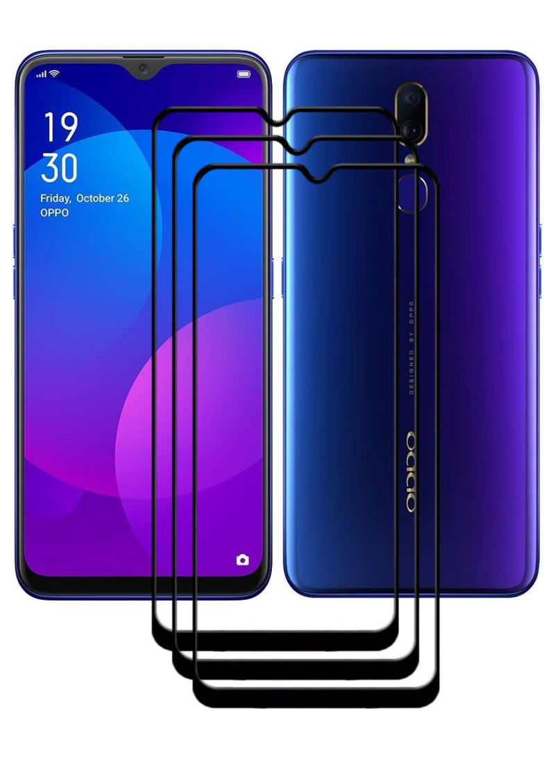 ACLIX 3 Pieces Antistatic ESD Dustproof Premium Quality High Definition Tempered Glass Screen Protector Designed For Oppo F11 - Image 1