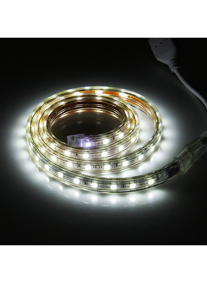 إسكدنيا شريط إضاءة LED مضاد للماء مع مقبس طاقة مكون من 60 مصباح أبيض 15x15x2سم - Image 3