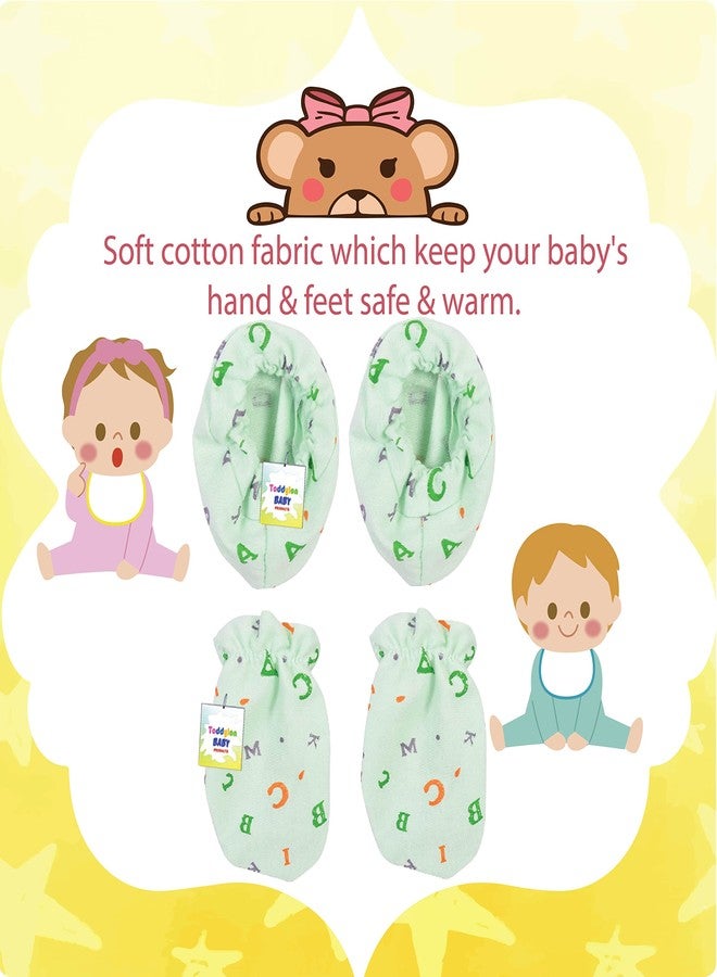 Toddylon Baby Mittens and Booties Set | New Born Clothes Set | Hand Gloves | Socks | Wristbands | Cotton | Combo | Infants Products - Image 5