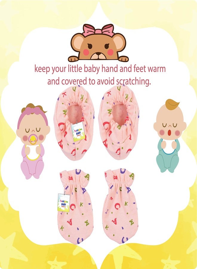 Toddylon Baby Mittens and Booties Set | New Born Clothes Set | Hand Gloves | Socks | Wristbands | Cotton | Combo | Infants Products - Image 4
