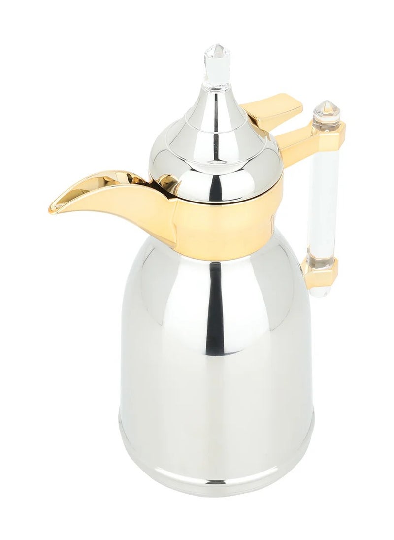 Alsaif Gallery - Tamim Dallah Elegance and Originality Silver With Transparent Handle 0.6 liters - Image 1