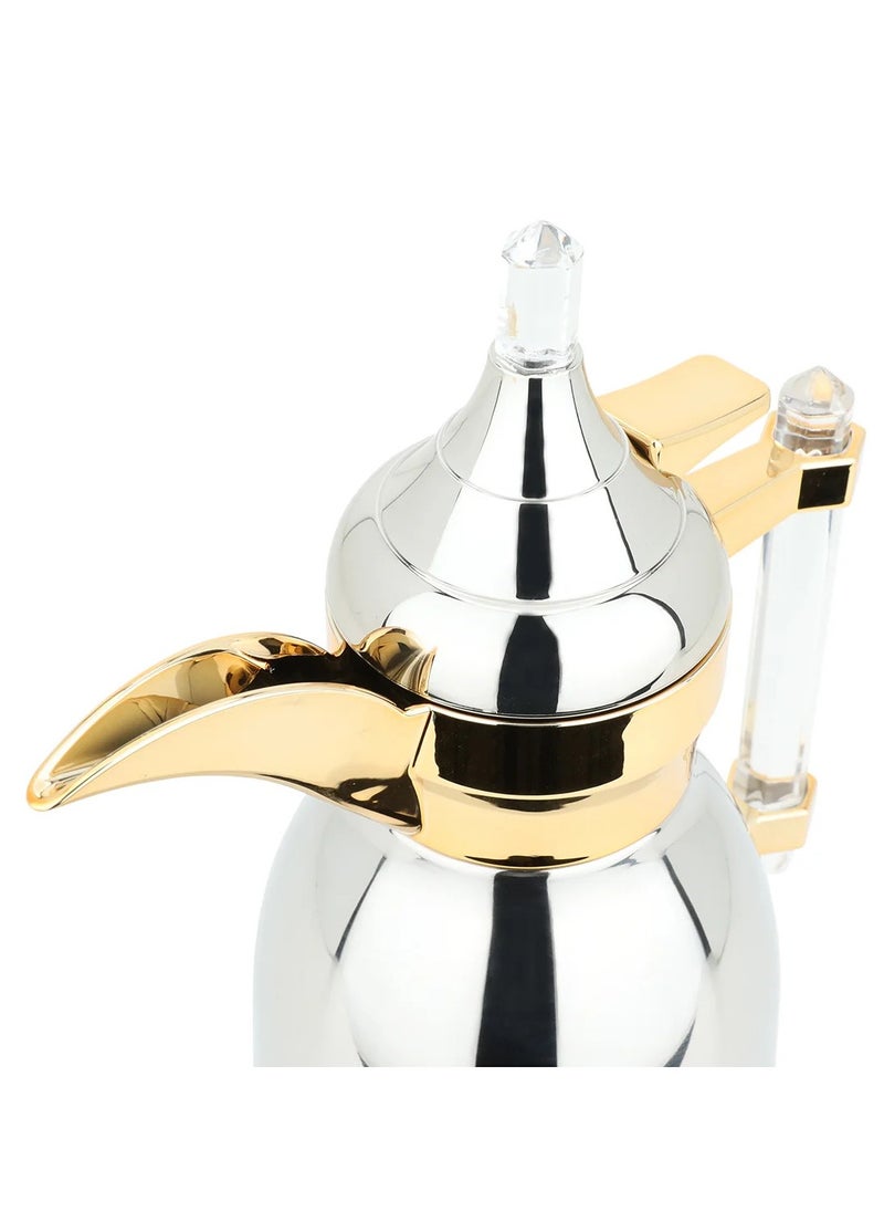 Alsaif Gallery - Tamim Dallah Elegance and Originality Silver With Transparent Handle 0.6 liters - Image 1