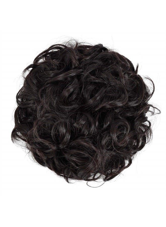 Rose bud Chignon Hairpiece Curly Bun Extensions Scrunchie Updo Hair Pieces Synthetic Combs in Messy Bun Hair Piece for Women - Image 2