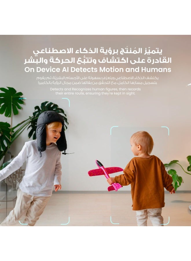 eufy Security Indoor Cam C220, 2K Resolution Security Camera with 360° PTZ, Plug-in Security Indoor Camera with 2.4G Wi-Fi, Human/Motion AI, Night Vision, AI Tracking, HomeBase S380 Compatible - Image 2