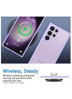 YoYoTech Designed for Samsung Galaxy S24 Ultra Case 6.8", [Top Grade Protection][Ultimate Silky Touch] Translucent Matte Hard Back & Soft Bumper Case for Galaxy S24 Ultra Case-Purple  - Image 3