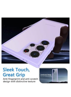 YoYoTech Designed for Samsung Galaxy S24 Ultra Case 6.8", [Top Grade Protection][Ultimate Silky Touch] Translucent Matte Hard Back & Soft Bumper Case for Galaxy S24 Ultra Case-Purple  - Image 2