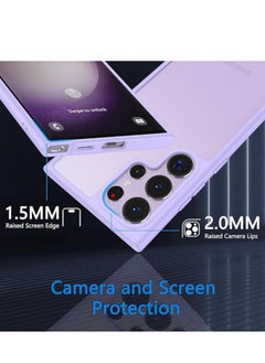 YoYoTech Designed for Samsung Galaxy S24 Ultra Case 6.8", [Top Grade Protection][Ultimate Silky Touch] Translucent Matte Hard Back & Soft Bumper Case for Galaxy S24 Ultra Case-Purple  - Image 5