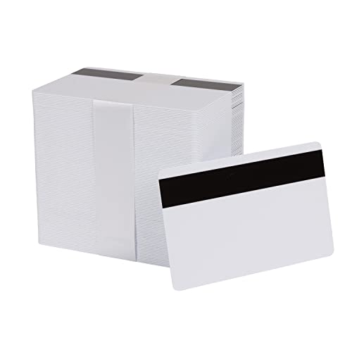 easyIDea Pack of 100 White CR80 PVC Cards with HiCo Magnetic Stripe | 30 mil by easyIDea - Not Encoded - Image 1